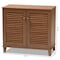 Baxton Studio Coolidge Walnut Finished 4-Shelf Wood Shoe Storage Cabinet 156-9387 - alternate 8